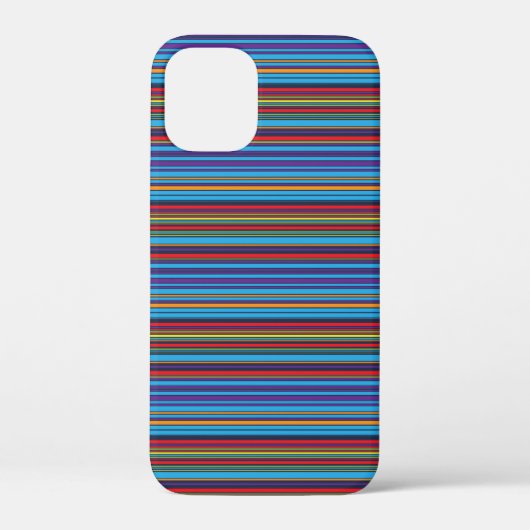 かわいい青紫のストライプ Case-Mate iPhoneケース (裏面)