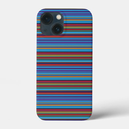 かわいい青紫のストライプ Case-Mate iPhoneケース (裏面)