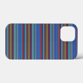 かわいい青紫のストライプ Case-Mate iPhoneケース (裏面 (横))