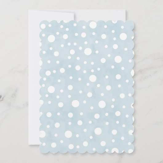 かわいい青象の赤ちゃんシャワー 招待状 (裏面)