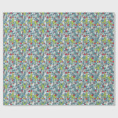 かわいい青 ラッピングペーパー (フラット)