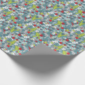 かわいい青 ラッピングペーパー (角)