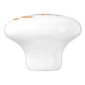 かわいい青、緑およびオレンジカエルの振るこんにちはのノブ セラミックノブ (側面)