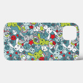 かわいい青 Case-Mate iPhoneケース (裏面 (横))