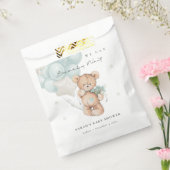 かわいい青bearly待ちクマ気球ベビーシャワー フェイバーバッグ (封をした状態)