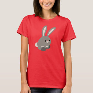 かわいい静かな漫画のウサギの女性Tシャツ Tシャツ
