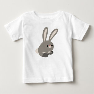 かわいい静かな漫画のウサギベビーTシャツ ベビーTシャツ