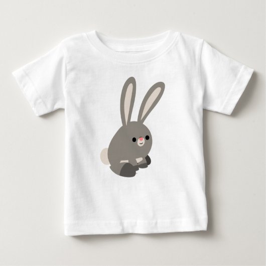かわいい静かな漫画のウサギベビーTシャツ ベビーTシャツ (正面)