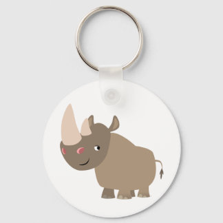 かわいい静かな漫画Rhino キーホルダー