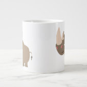 かわいい静かな漫画Rhino ジャンボコーヒーマグカップ (正面)