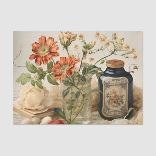 かわいい静物好きの切り離し 薄葉紙 (正面)