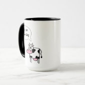 かわいい面白いキャラクターカウの乳房の日 マグカップ (正面左)