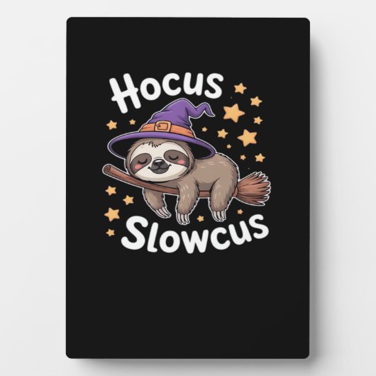かわいい面白いナマケモノのハロウィン必須Tシャツ フォトプラーク (正面)