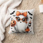 かわいい面白いハロウィーン幽霊 クッション (ブランケット)