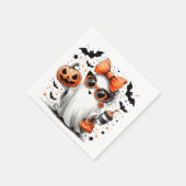 かわいい面白いハロウィーン幽霊 スタンダードカクテルナプキン (角)