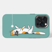かわいい面白い三毛猫 | 猫好きのための iPhoneケース (裏面横)