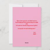 かわいい面白い子犬のラブハーツバレンタインカード シーズンカード (裏面)