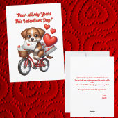 かわいい面白い子犬ラブハートバレンタインカード シーズンカード