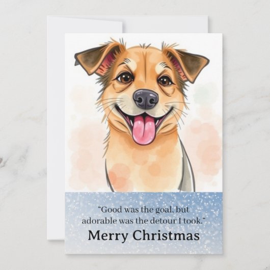 かわいい面白い犬のクリスマスカード シーズンカード (正面)