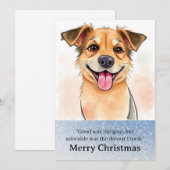 かわいい面白い犬のクリスマスカード シーズンカード (正面/裏面)
