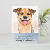 かわいい面白い犬のクリスマスカード シーズンカード (スタンド正面)