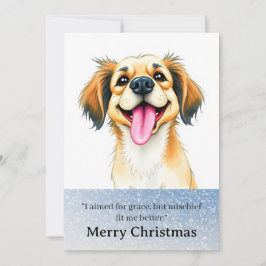 かわいい面白い犬のクリスマスカード シーズンカード