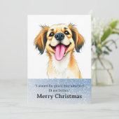 かわいい面白い犬のクリスマスカード シーズンカード (スタンド正面)