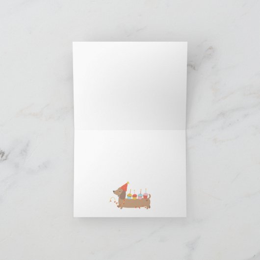 かわいい面白い犬のパーティー カード (内部)