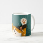 かわいい面白い猫の昼寝 コーヒーマグカップ (正面右)