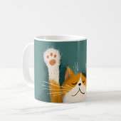 かわいい面白い猫の昼寝 コーヒーマグカップ (正面左)