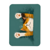 かわいい面白い猫の昼寝 マグネット (縦)