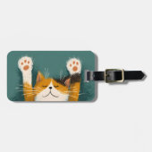 かわいい面白い猫の昼寝 ラゲッジタグ (正面横)