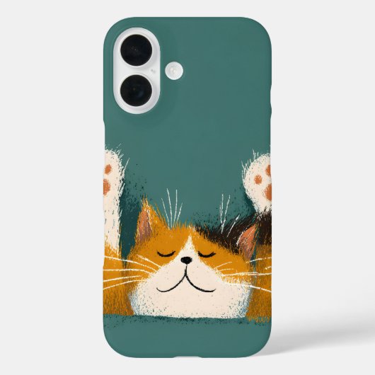 かわいい面白い猫の昼寝 Case-Mate iPhoneケース (裏面)