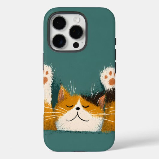 かわいい面白い猫の昼寝 Case-Mate iPhoneケース (裏面)