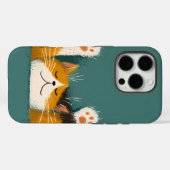 かわいい面白い猫の昼寝 Case-Mate iPhoneケース (裏面 (横))