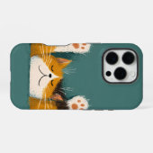 かわいい面白い猫の昼寝 iPhoneケース (裏面横)
