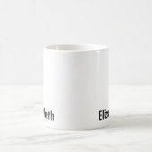 かわいい面白い馬の名前入り コーヒーマグカップ (中央)