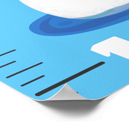 かわいい面白い鳥の漫画成長チャート ポスター (角)