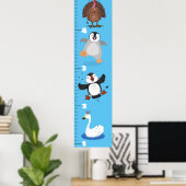 かわいい面白い鳥の漫画成長チャート ポスター (ホームオフィス)