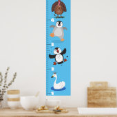 かわいい面白い鳥の漫画成長チャート ポスター (キッチン)