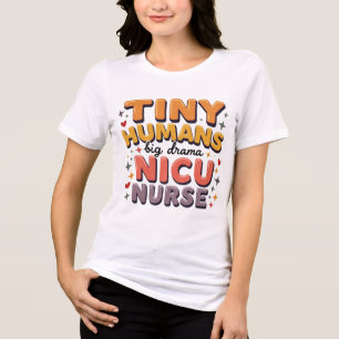 かわいい面白いNICU看護師 トライブレンドTシャツ