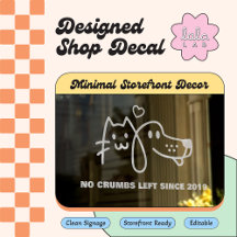 かわいい面白ペットショップ窓用デコレーションシール