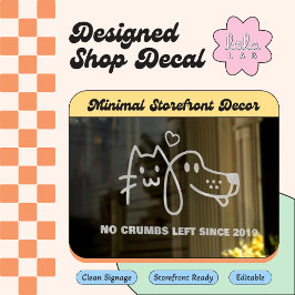 かわいい面白ペットショップ窓用デコレーションシール ウィンドウサイン