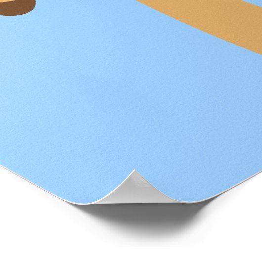 かわいい靴下ザル ポスター (角)