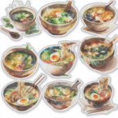 かわいい韓国ラーメン&スープステッカーシート30006 シール (正面)