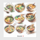 かわいい韓国ラーメン＆スープステッカーシート30006 シール (シート)