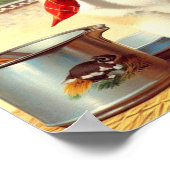 かわいい韓国人犬絵を描ズ ポスター (角)