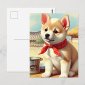 かわいい韓国人犬絵を描ズ ポストカード (正面/裏面)