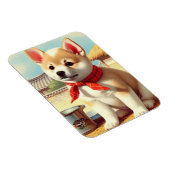 かわいい韓国人犬絵を描ズ マグネット (右側)