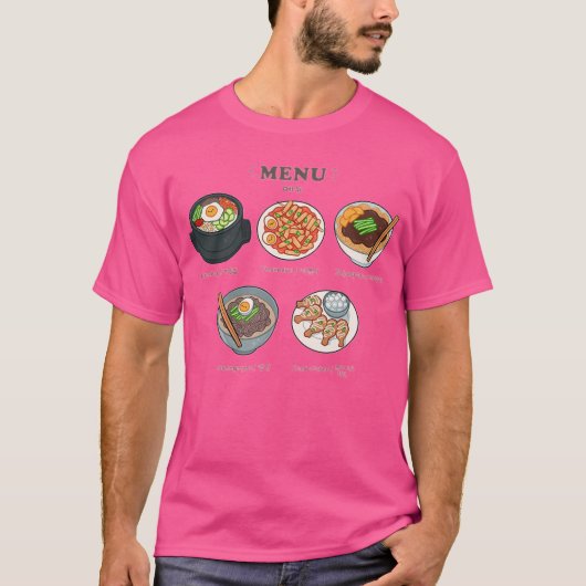 かわいい韓国料理 Tシャツ (正面)